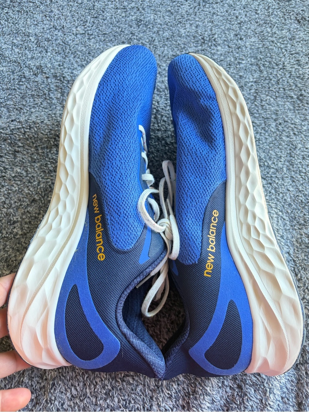 New Balance Men's Royal Blue Athletic Runners with Gold Logo - Picture 3 of 9
